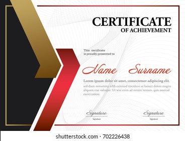 Certificate template,A4 size diploma, vector illustration