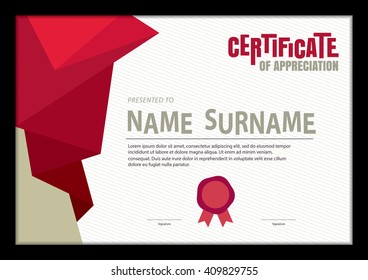 certificate template,abstract diploma layout,A4 size ,vector