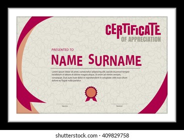 certificate template,abstract diploma layout,A4 size ,vector