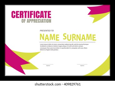 certificate template,abstract diploma layout,A4 size ,vector