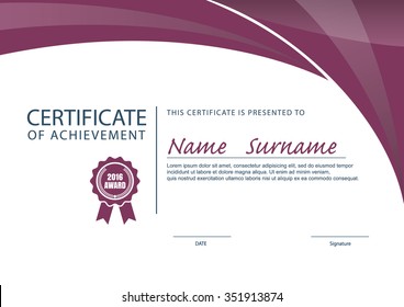 certificate template,diploma layout,A4 size ,vector