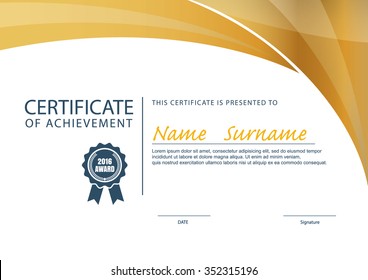 Certificate Template,diploma Layout,A4 Size ,vector