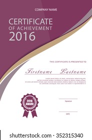 certificate template,diploma layout,A4 size ,vector