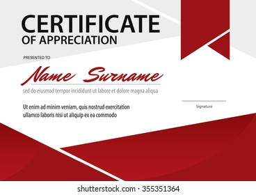 Certificate Templatediploma Layouta4 Size Vector Stock Vector (Royalty ...