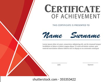 Certificate Templatediploma Layouta4 Size Vector Stock Vector (Royalty ...