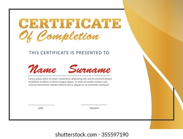 certificate template,diploma layout,A4 size ,vector
