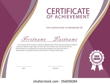 certificate template,diploma layout,A4 size ,vector