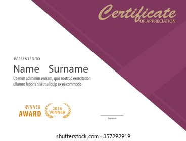 certificate template,diploma layout,A4 size ,vector