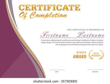 certificate template,diploma layout,A4 size ,vector