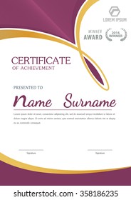 certificate template,diploma layout,A4 size ,vector