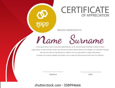 Certificate Templatediploma Layouta4 Size Vector Stock Vector (Royalty ...