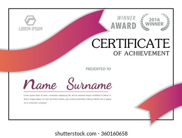 certificate template,diploma layout,A4 size ,vector