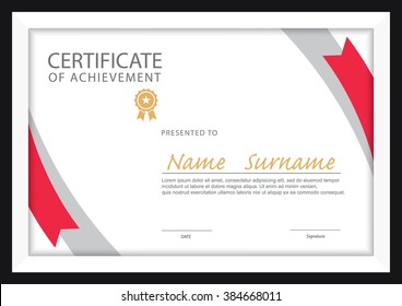 Certificate Templatediploma Layouta4 Size Vector Stock Vector (Royalty ...