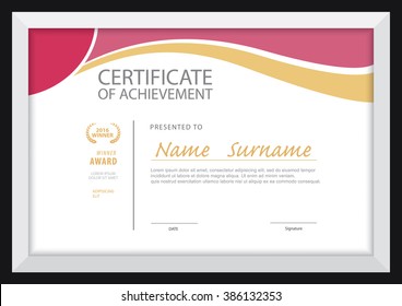 certificate template,diploma layout,A4 size ,vector