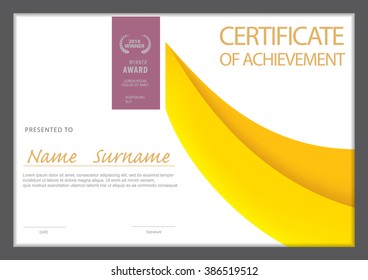 certificate template,diploma layout,A4 size ,vector