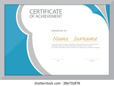 certificate template,diploma layout,A4 size ,vector
