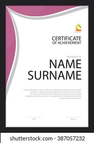 certificate template,diploma layout,A4 size ,vector