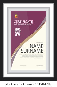 certificate template,diploma layout,A4 size ,vector
