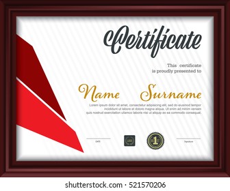 certificate template,letter size diploma, vector illustration