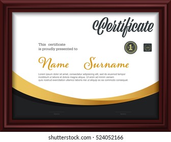 certificate template,letter size diploma, vector illustration