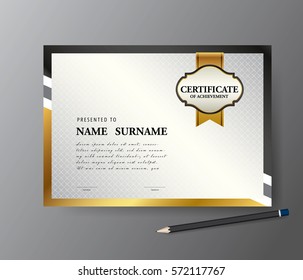 certificate template,letter size diploma, vector illustration