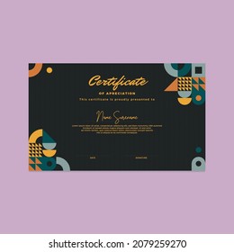 Certificate templates. Modern design diploma or gift certificate. Vector illustrations. flat mosaic
