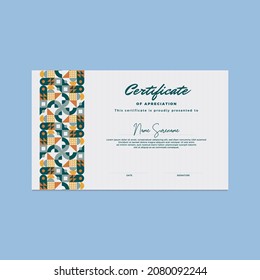 Certificate templates. Modern design diploma or gift certificate. Vector illustrations. flat mosaic