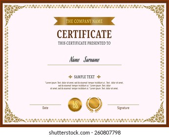 certificate template.Vector