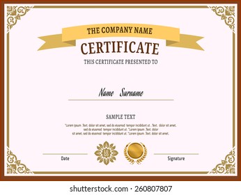 certificate template.Vector