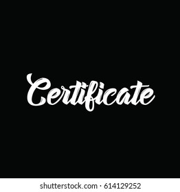 certificate, text design. Vector calligraphy. Typography poster. Usable as background.