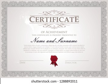 Certificate with traditional border