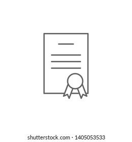 Certificate USA outline icon. Signs and symbols can be used for web, logo, mobile app, UI, UX
