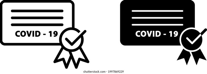 Certificate of Vaccination against Covid-19, vector illustration