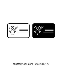 Certificate vaccination icon vector illustration.