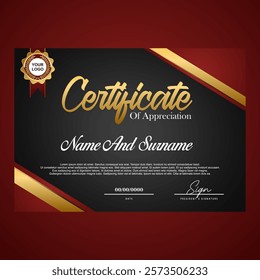 Certificate Vector Art, Icons, and Graphics Design Illustrations Colorful