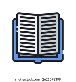 Certificate Vector for Graduation and Achievement Recognition – Award document icon, diploma illustration, academic success. Filled Line Icon