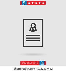 certificate vector icon