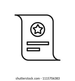 certificate vector icon