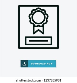 Certificate vector icon