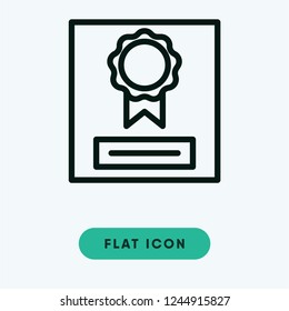 Certificate vector icon