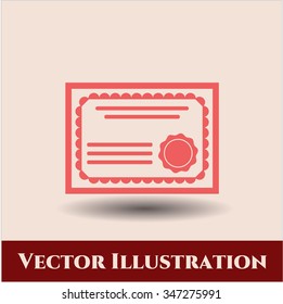 Certificate vector icon