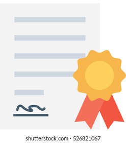 Certificate Vector Icon