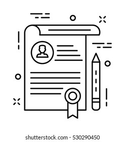 Certificate Vector Icon