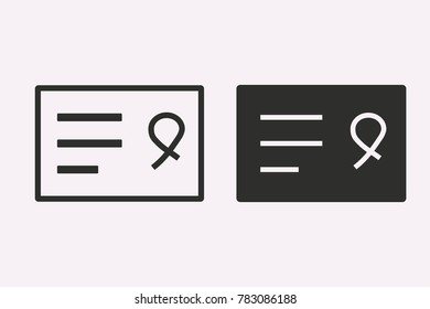 Certificate vector icon. Black illustration isolated on white background for graphic and web design.
