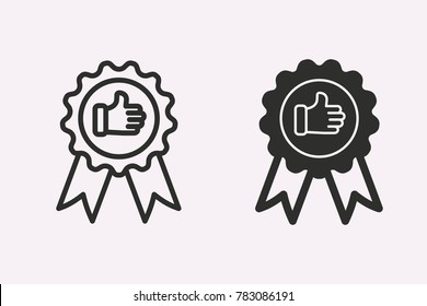Certificate vector icon. Black illustration isolated on white background for graphic and web design.