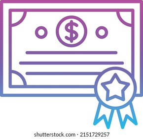 Icono de vector de certificado. Se puede usar para imprimir, móviles y aplicaciones web.