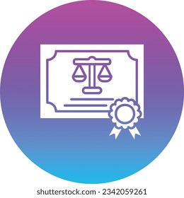 Icono de vector de certificado. Se puede usar para imprimir, móviles y aplicaciones web.