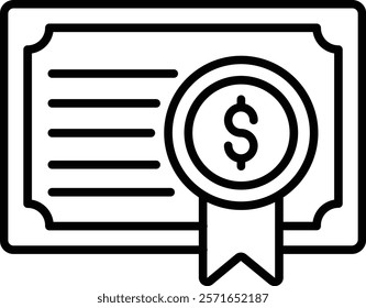 Certificate vector icon. Can be used for printing, mobile and web applications.