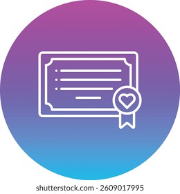 Certificate vector icon. Can be used for printing, mobile and web applications.
