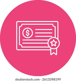 Certificate vector icon. Can be used for printing, mobile and web applications.